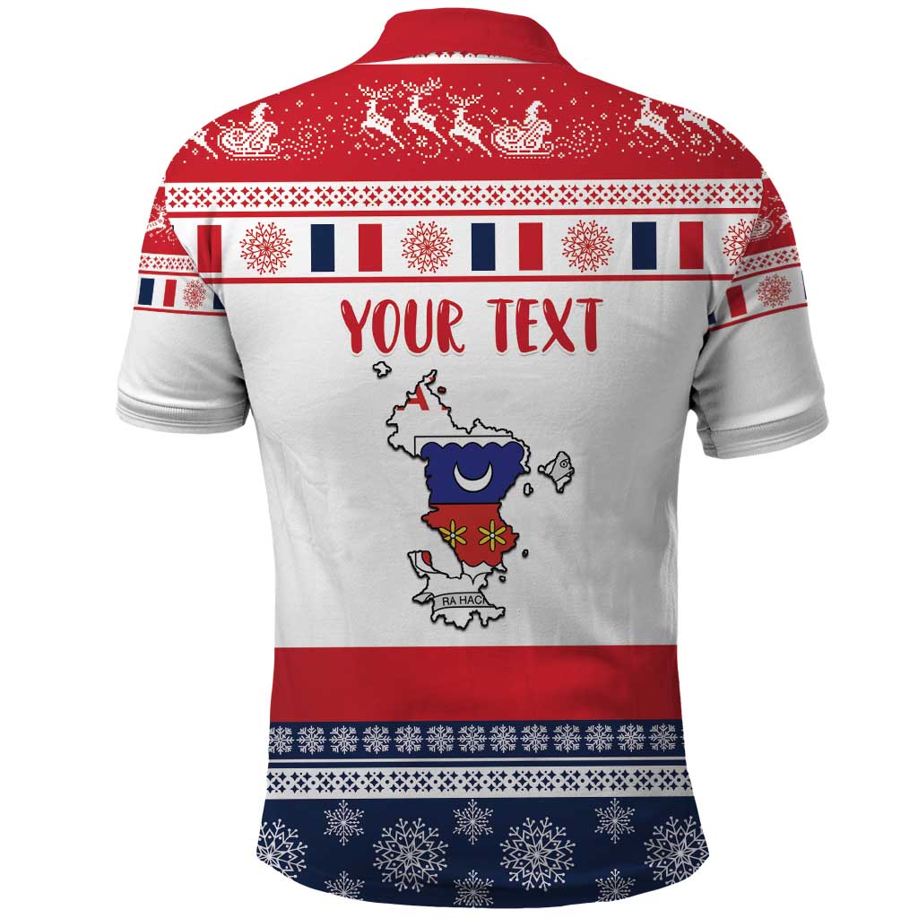 Personalized Mayotte Christmas Polo Shirt Joyeux Noel - Wonder Print Shop