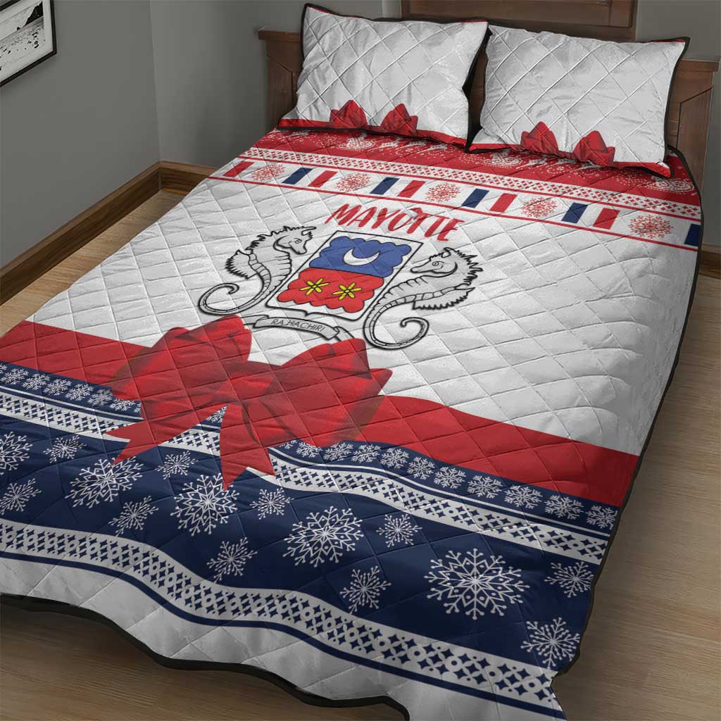 Mayotte Christmas Quilt Bed Set Joyeux Noel - Wonder Print Shop