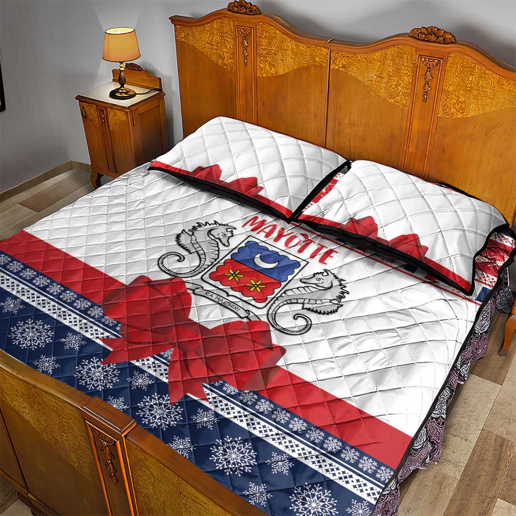 Mayotte Christmas Quilt Bed Set Joyeux Noel - Wonder Print Shop