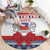 Mayotte Christmas Round Carpet Joyeux Noel - Wonder Print Shop