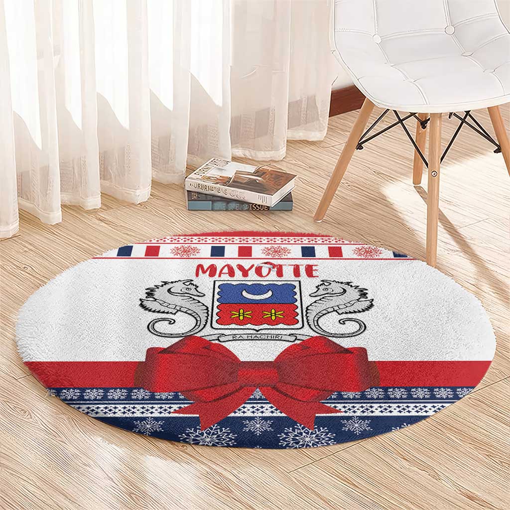 Mayotte Christmas Round Carpet Joyeux Noel - Wonder Print Shop