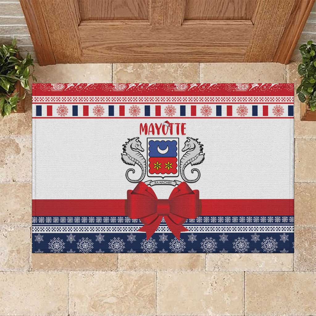 Mayotte Christmas Rubber Doormat Joyeux Noel - Wonder Print Shop