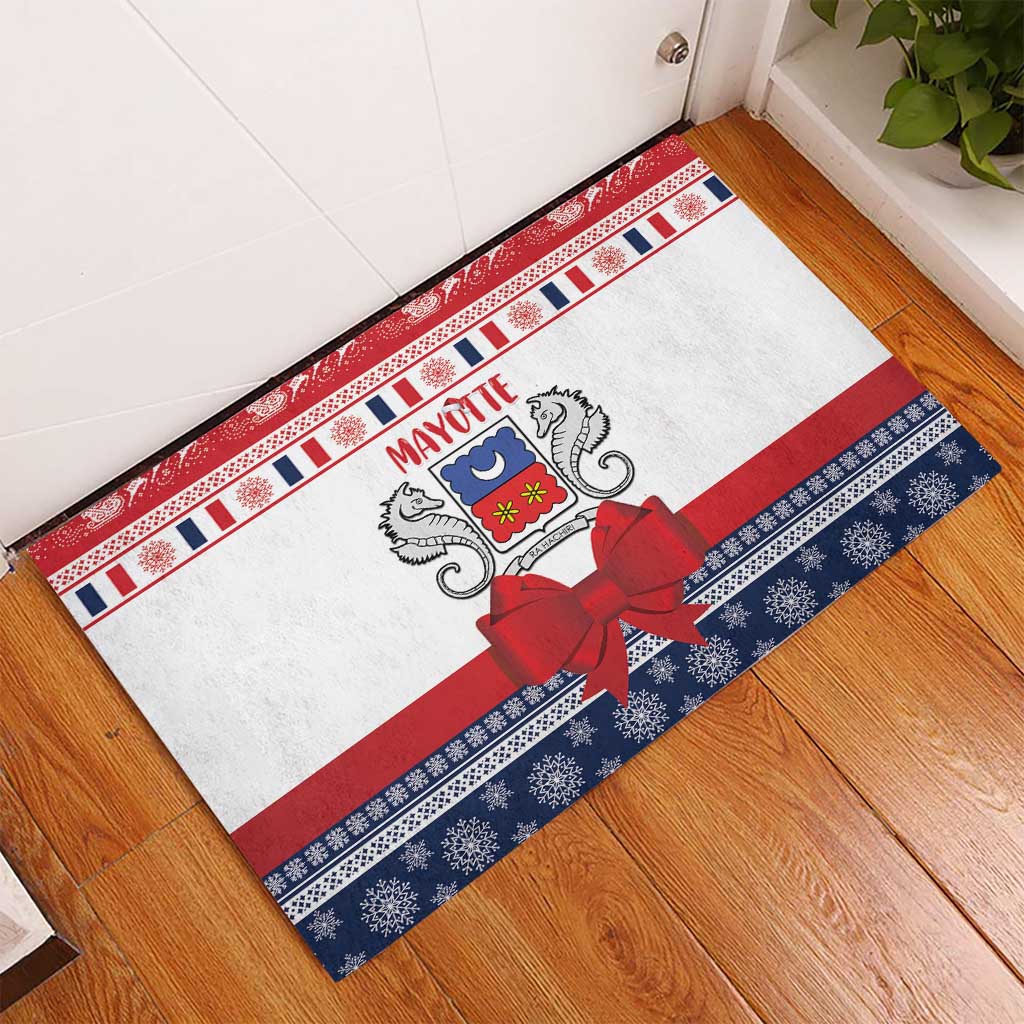 Mayotte Christmas Rubber Doormat Joyeux Noel - Wonder Print Shop