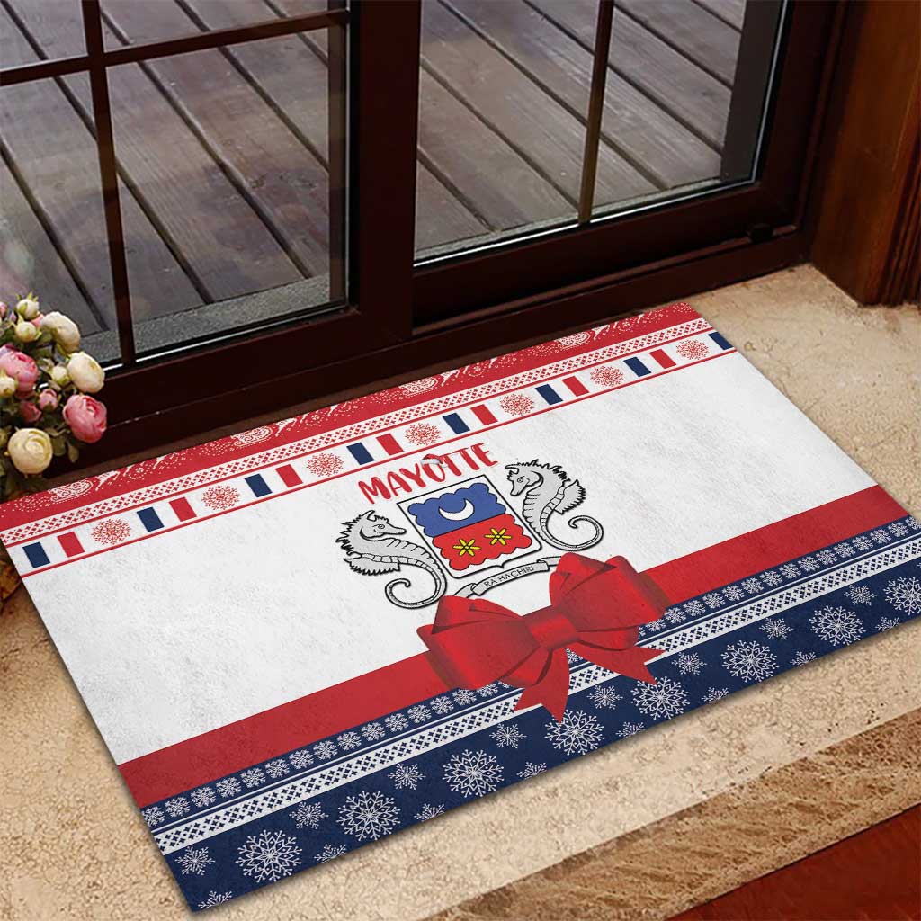 Mayotte Christmas Rubber Doormat Joyeux Noel - Wonder Print Shop