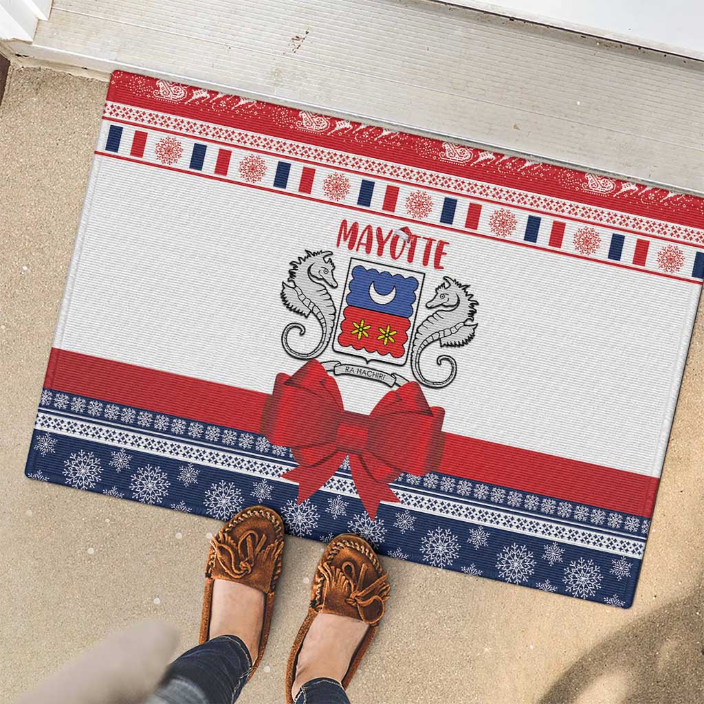 Mayotte Christmas Rubber Doormat Joyeux Noel - Wonder Print Shop