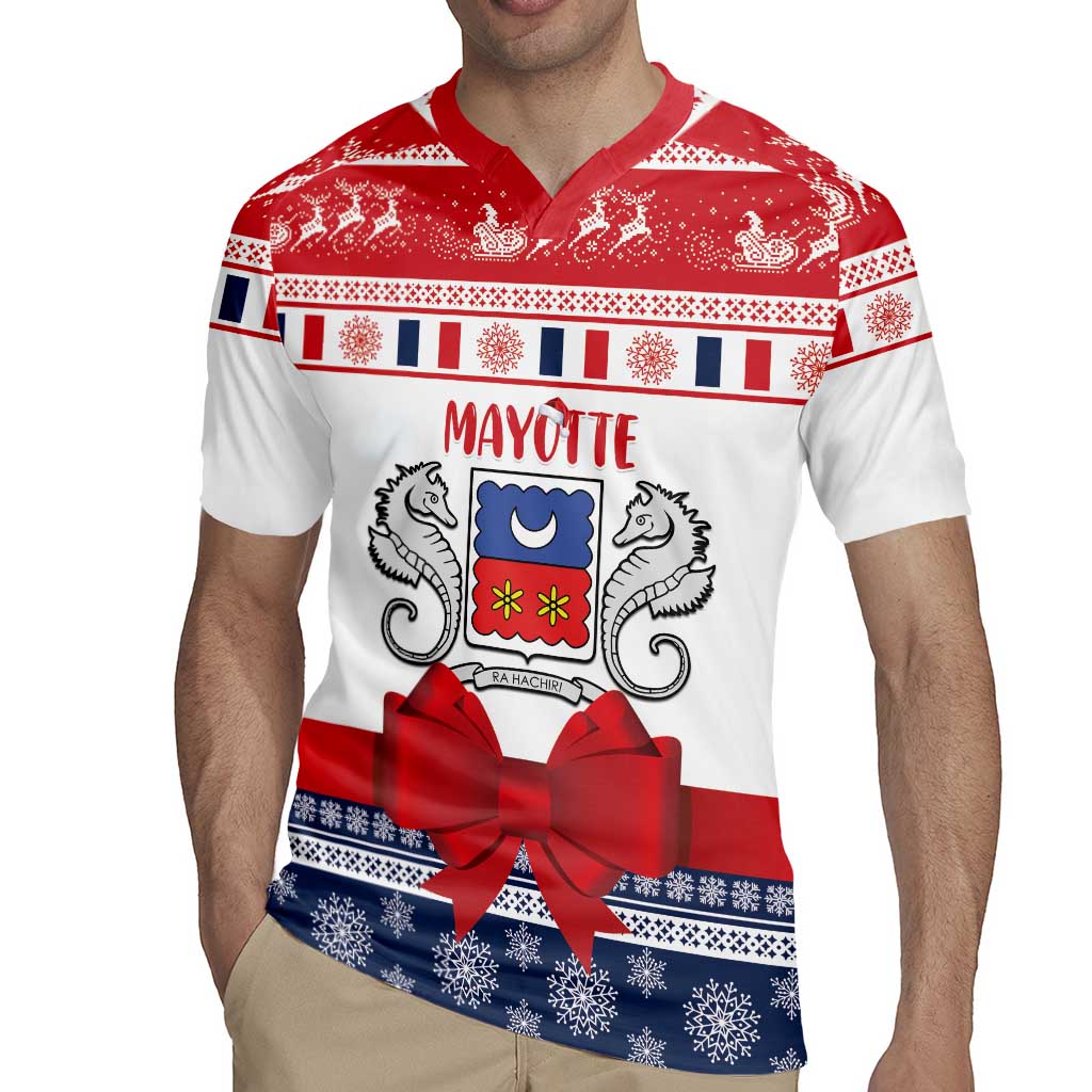 Personalized Mayotte Christmas Rugby Jersey Joyeux Noel - Wonder Print Shop