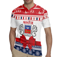 Personalized Mayotte Christmas Rugby Jersey Joyeux Noel - Wonder Print Shop