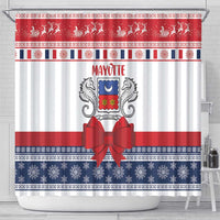 Mayotte Christmas Shower Curtain Joyeux Noel - Wonder Print Shop