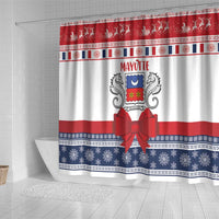 Mayotte Christmas Shower Curtain Joyeux Noel - Wonder Print Shop