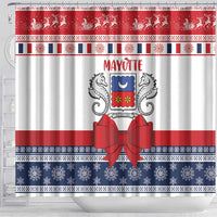 Mayotte Christmas Shower Curtain Joyeux Noel - Wonder Print Shop