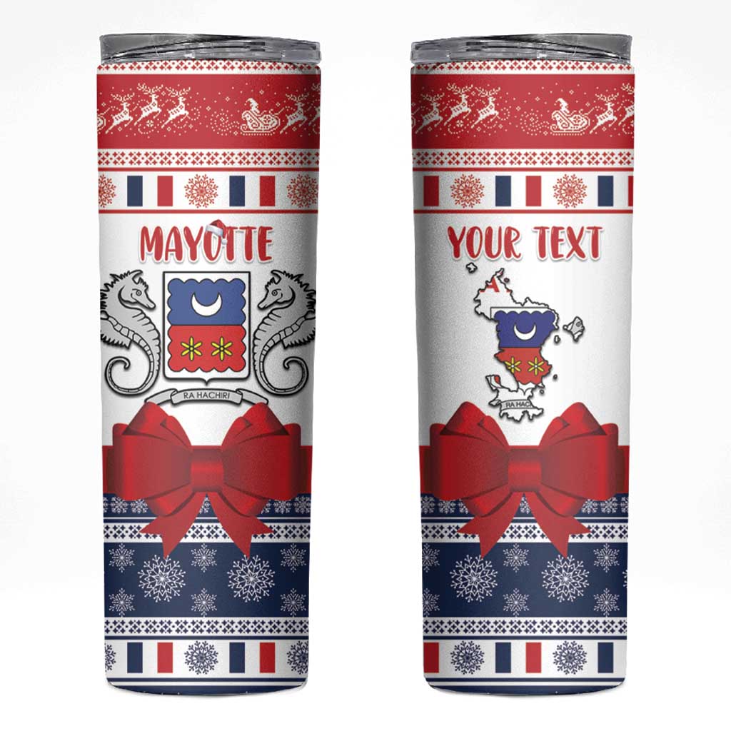 Personalized Mayotte Christmas Skinny Tumbler Joyeux Noel - Wonder Print Shop