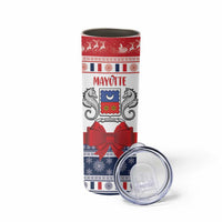 Personalized Mayotte Christmas Skinny Tumbler Joyeux Noel - Wonder Print Shop