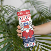 Personalized Mayotte Christmas Skinny Tumbler Joyeux Noel - Wonder Print Shop