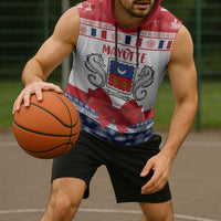 Personalized Mayotte Christmas Sleeveless Hoodie Joyeux Noel - Wonder Print Shop