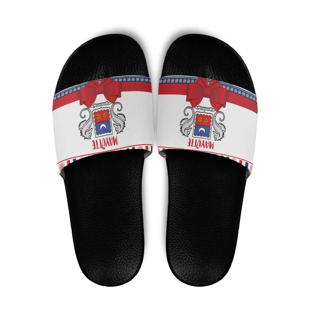 Mayotte Christmas Slide Sandals Joyeux Noel - Wonder Print Shop