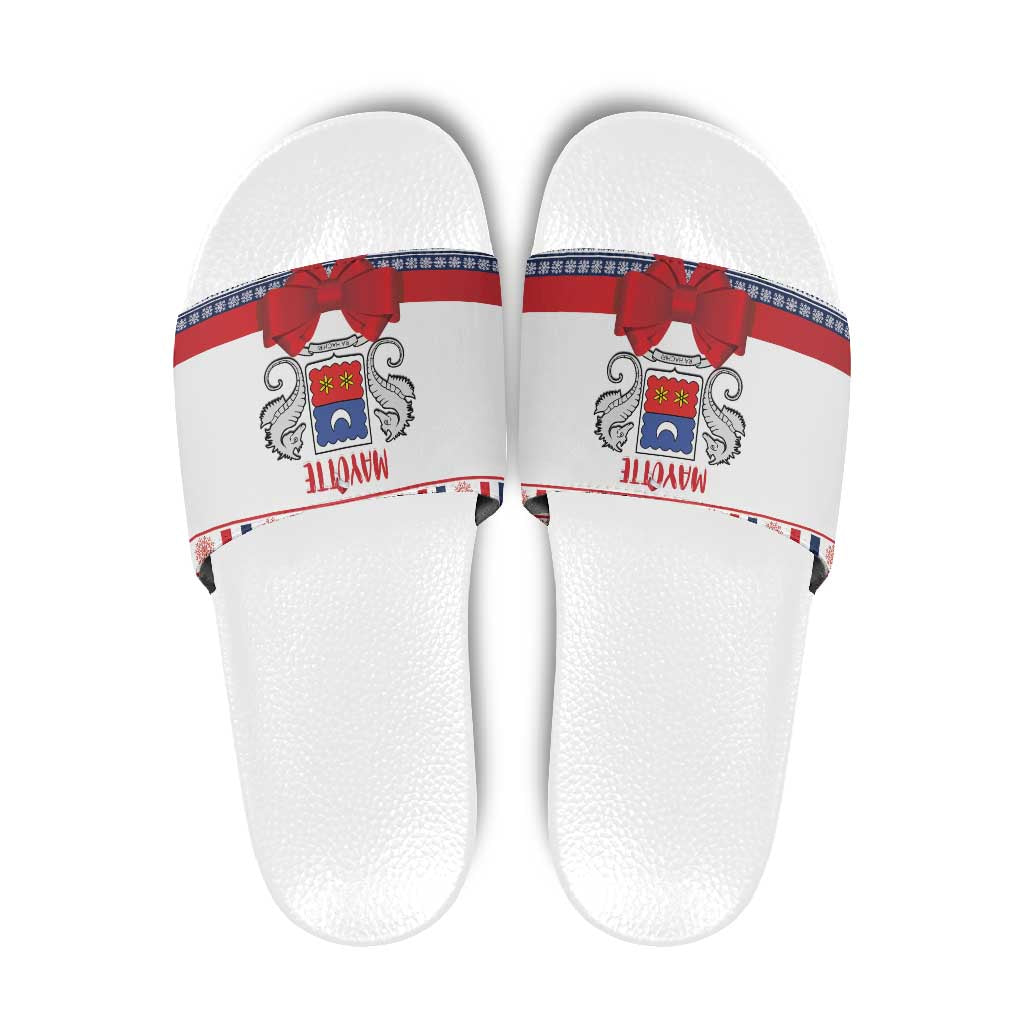 Mayotte Christmas Slide Sandals Joyeux Noel - Wonder Print Shop