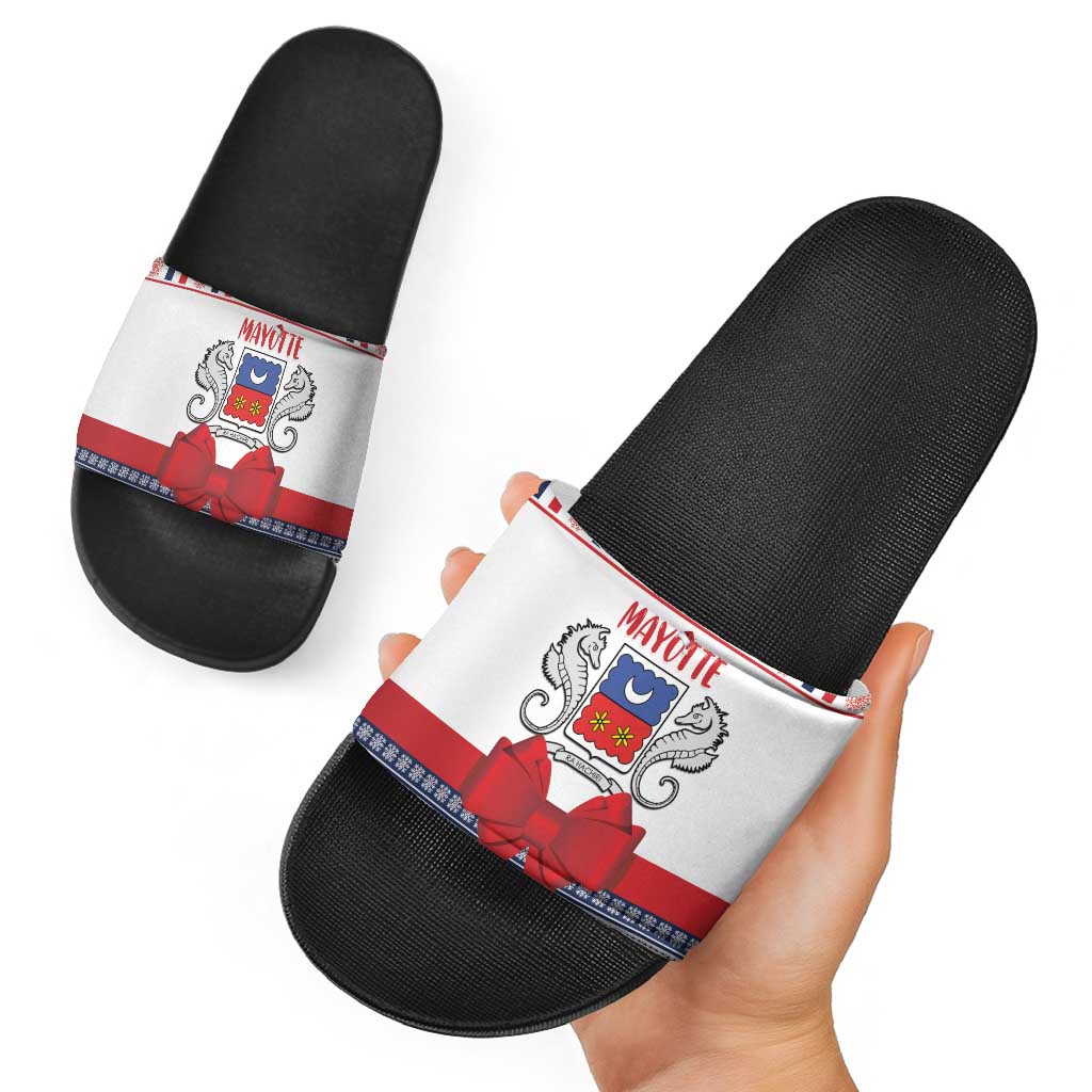 Mayotte Christmas Slide Sandals Joyeux Noel - Wonder Print Shop