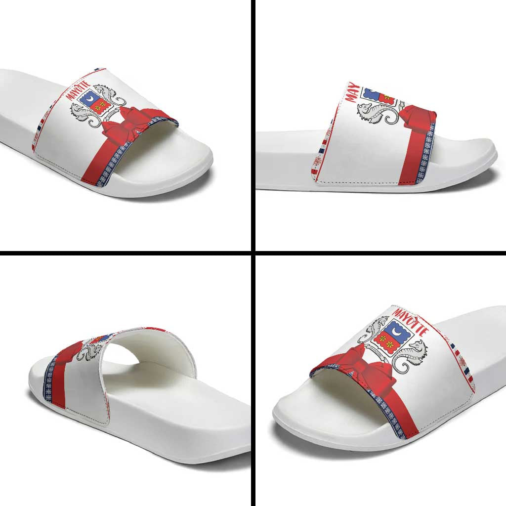 Mayotte Christmas Slide Sandals Joyeux Noel - Wonder Print Shop