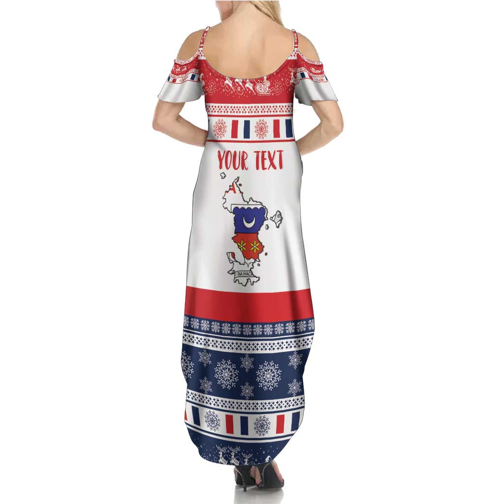 Personalized Mayotte Christmas Summer Maxi Dress Joyeux Noel - Wonder Print Shop