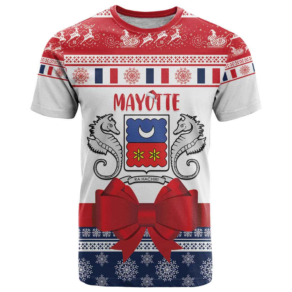 Personalized Mayotte Christmas T Shirt Joyeux Noel - Wonder Print Shop