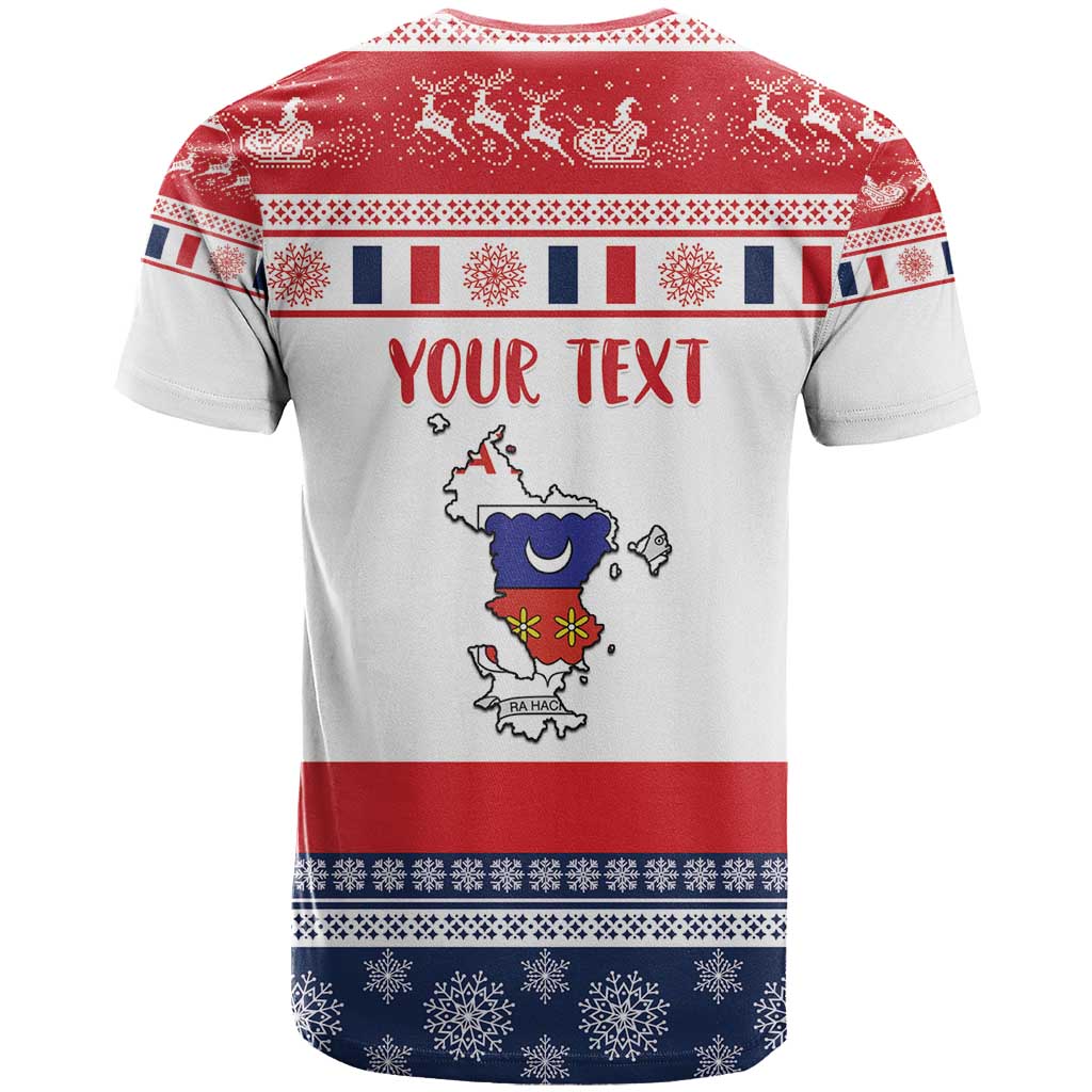 Personalized Mayotte Christmas T Shirt Joyeux Noel - Wonder Print Shop