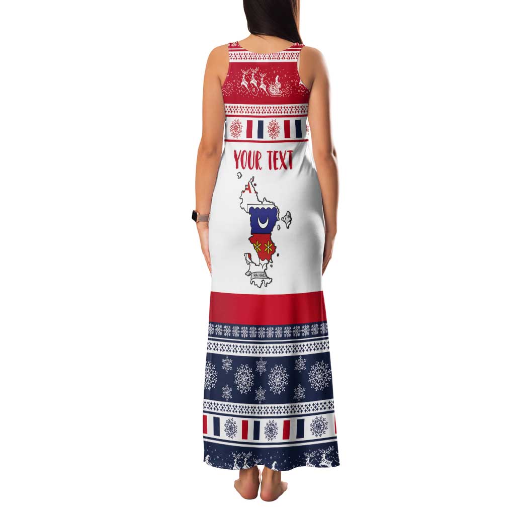 Personalized Mayotte Christmas Tank Maxi Dress Joyeux Noel - Wonder Print Shop