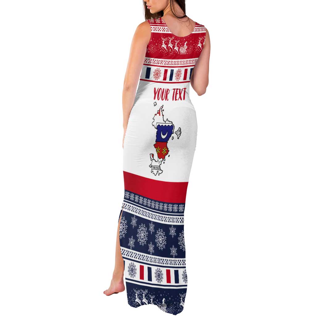 Personalized Mayotte Christmas Tank Maxi Dress Joyeux Noel - Wonder Print Shop