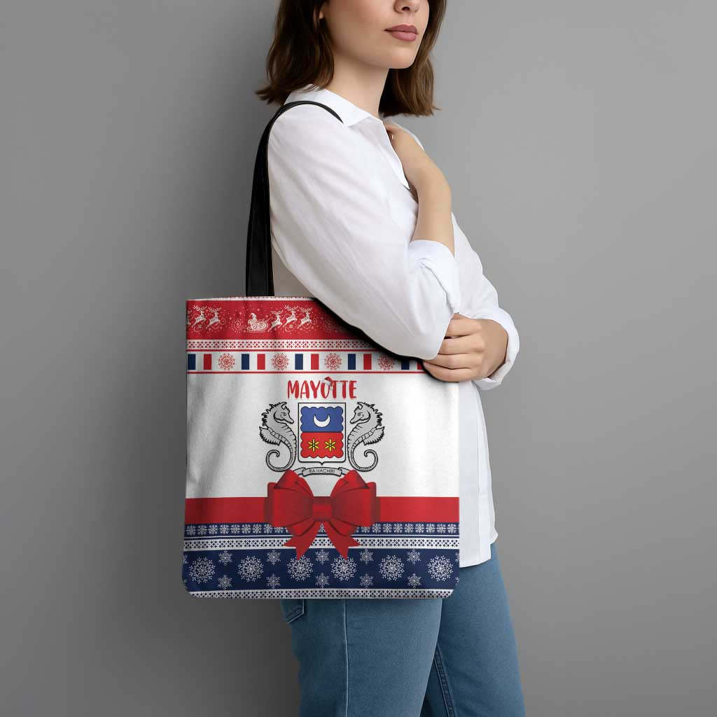 Mayotte Christmas Tote Bag Joyeux Noel - Wonder Print Shop