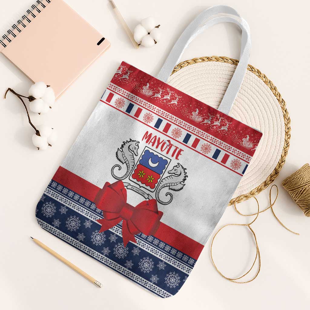 Mayotte Christmas Tote Bag Joyeux Noel - Wonder Print Shop