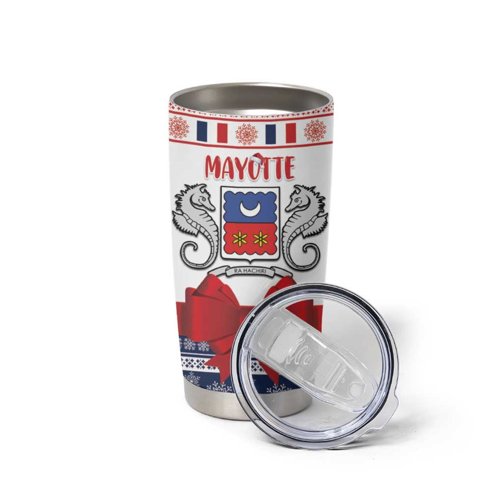 Personalized Mayotte Christmas Tumbler Cup Joyeux Noel - Wonder Print Shop