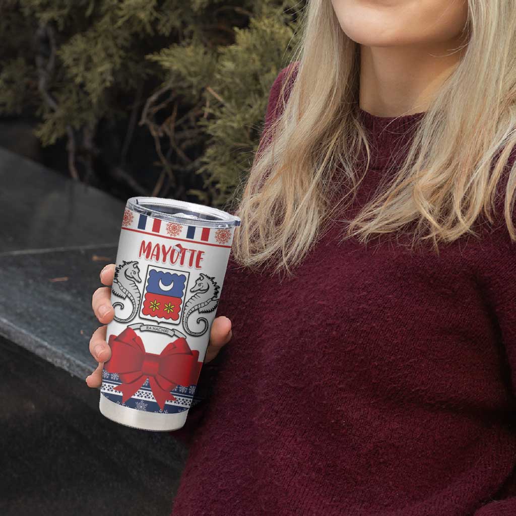 Personalized Mayotte Christmas Tumbler Cup Joyeux Noel - Wonder Print Shop