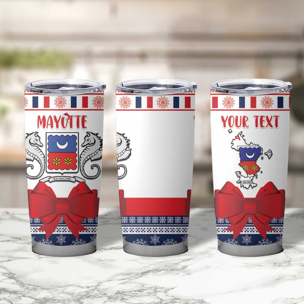 Personalized Mayotte Christmas Tumbler Cup Joyeux Noel - Wonder Print Shop
