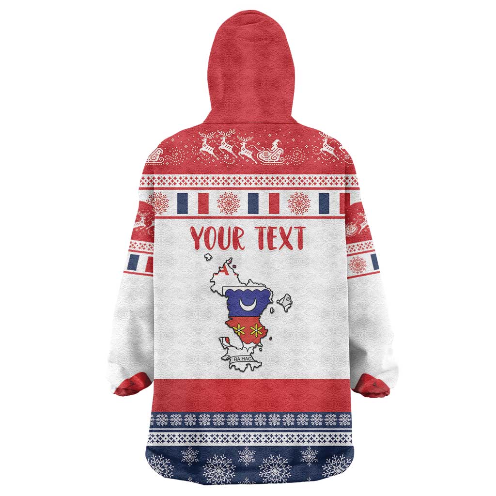 Personalized Mayotte Christmas Wearable Blanket Hoodie Joyeux Noel - Wonder Print Shop