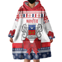 Personalized Mayotte Christmas Wearable Blanket Hoodie Joyeux Noel - Wonder Print Shop