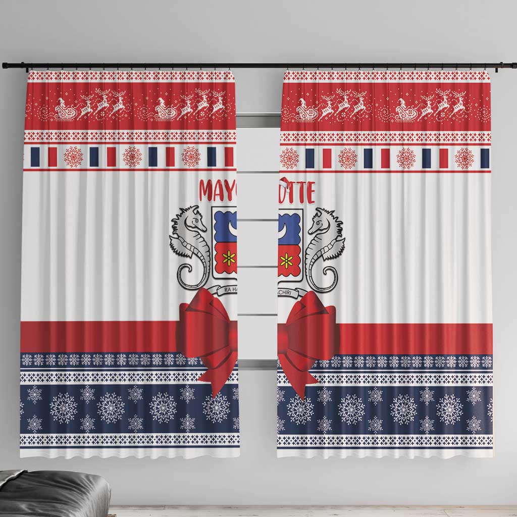 Mayotte Christmas Window Curtain Joyeux Noel - Wonder Print Shop