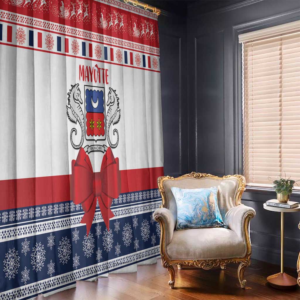 Mayotte Christmas Window Curtain Joyeux Noel - Wonder Print Shop