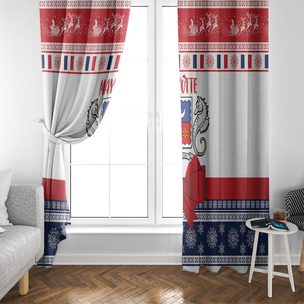 Mayotte Christmas Window Curtain Joyeux Noel - Wonder Print Shop