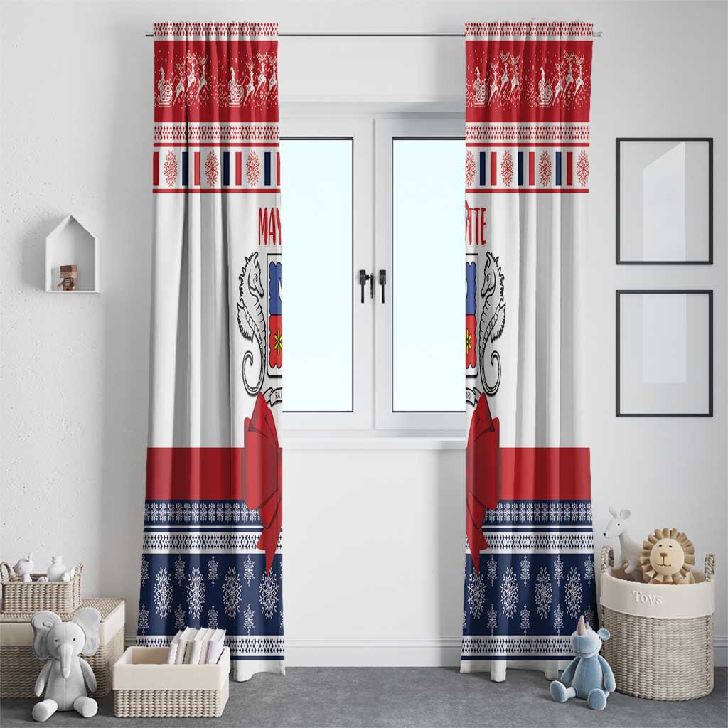 Mayotte Christmas Window Curtain Joyeux Noel - Wonder Print Shop