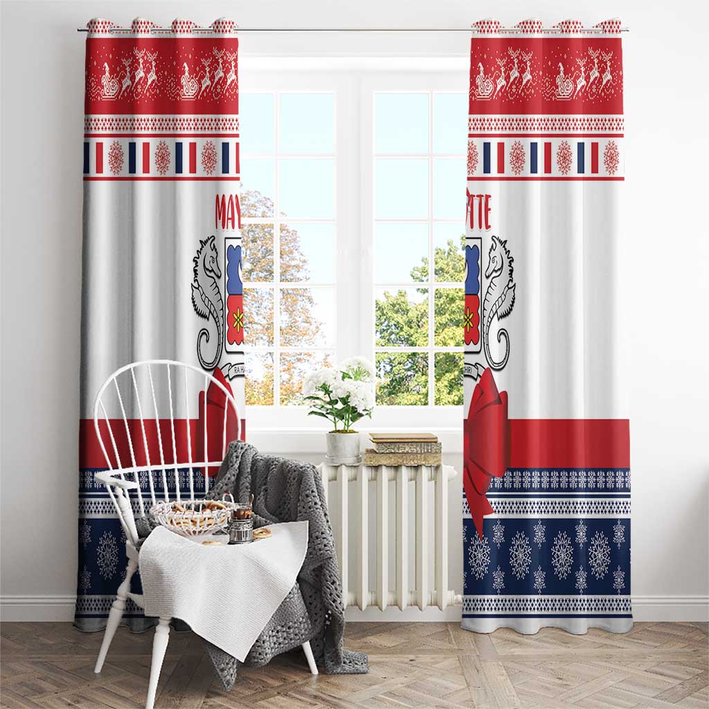 Mayotte Christmas Window Curtain Joyeux Noel - Wonder Print Shop