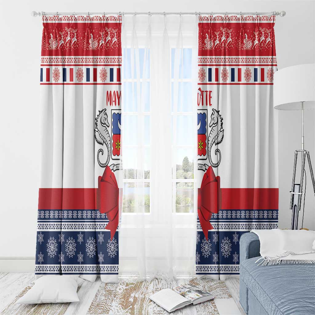 Mayotte Christmas Window Curtain Joyeux Noel - Wonder Print Shop