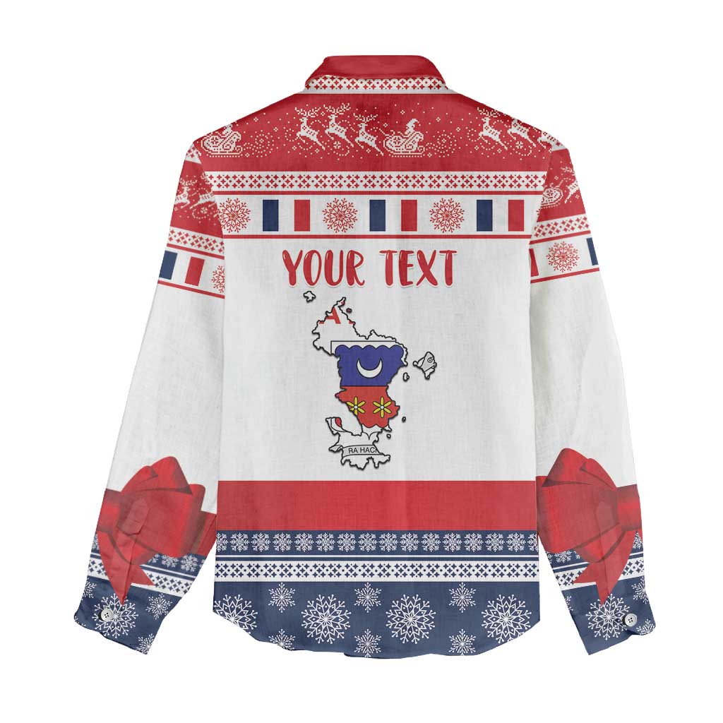 Personalized Mayotte Christmas Women Casual Shirt Joyeux Noel - Wonder Print Shop