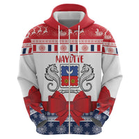 Personalized Mayotte Christmas Zip Hoodie Joyeux Noel - Wonder Print Shop