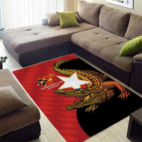 East Timor Independence Day Area Rug 49th Anniversary - Crocodile Curve Style - Wonder Print Shop