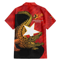 East Timor Independence Day Family Matching Puletasi and Hawaiian Shirt 49th Anniversary - Crocodile Curve Style - Wonder Print Shop