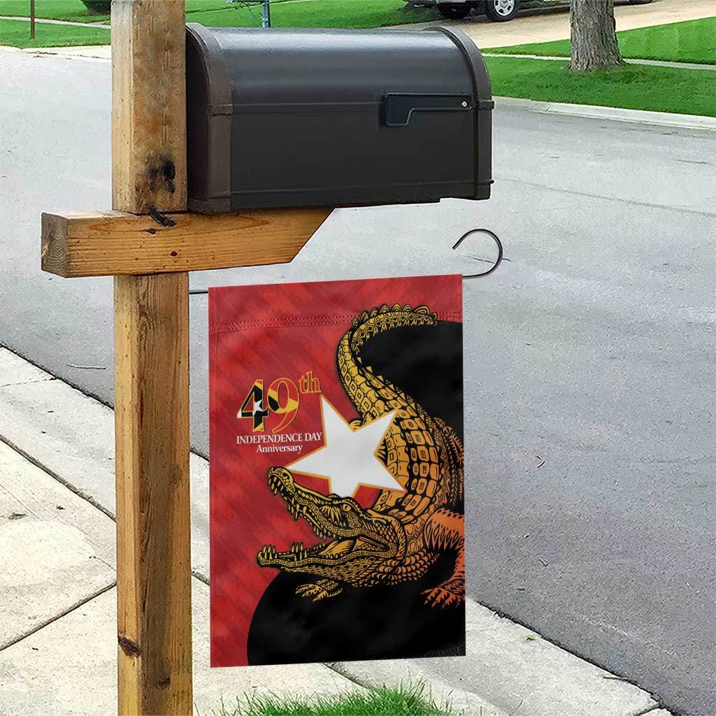 East Timor Independence Day Garden Flag 49th Anniversary - Crocodile Curve Style - Wonder Print Shop