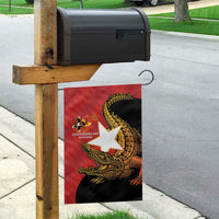 East Timor Independence Day Garden Flag 49th Anniversary - Crocodile Curve Style - Wonder Print Shop