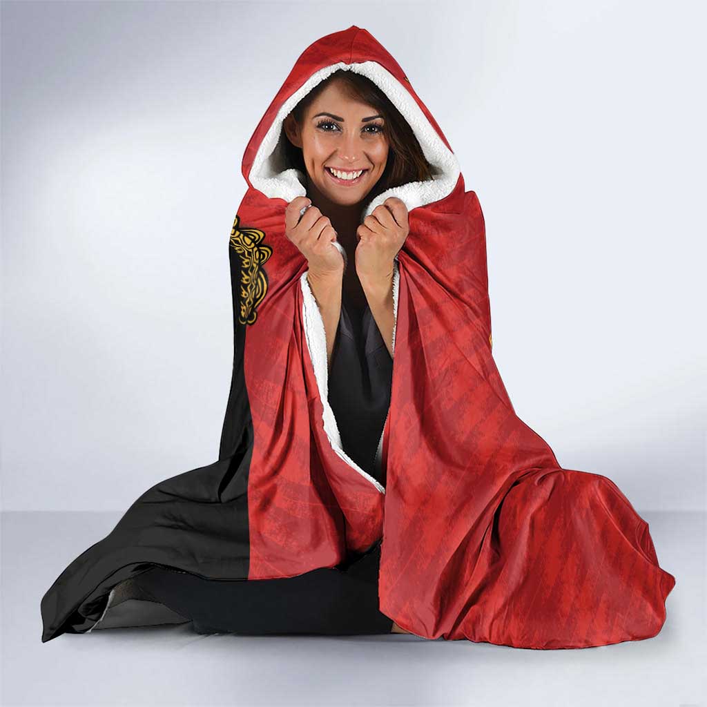 East Timor Independence Day Hooded Blanket 49th Anniversary - Crocodile Curve Style