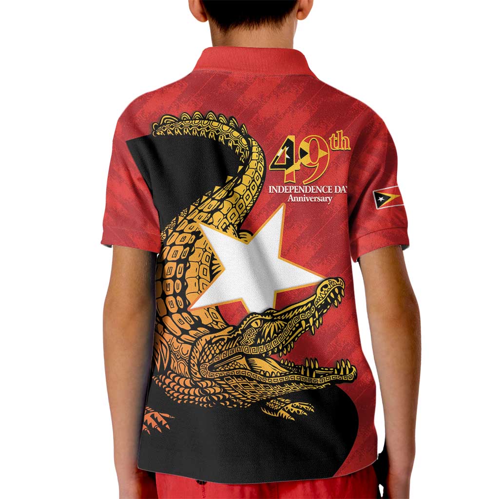 East Timor Independence Day Kid Polo Shirt 49th Anniversary - Crocodile Curve Style - Wonder Print Shop