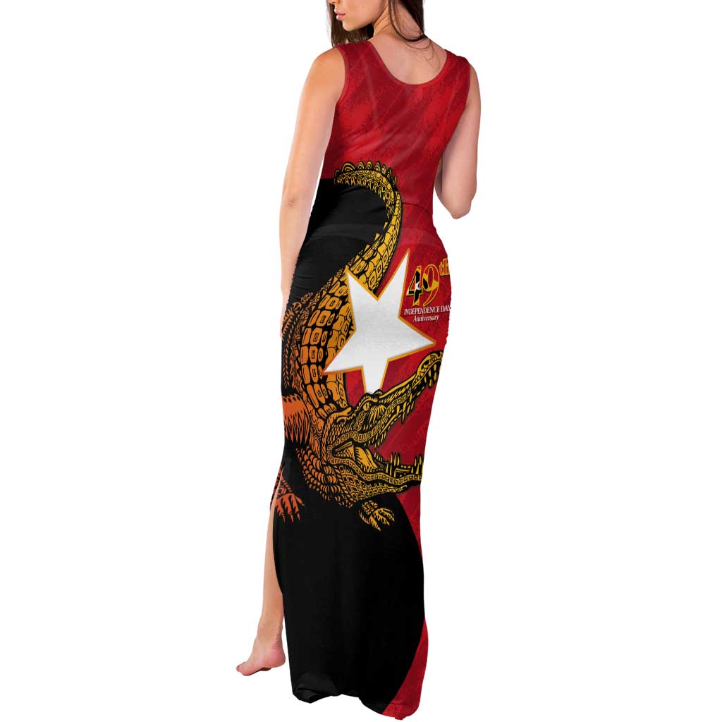 East Timor Independence Day Tank Maxi Dress 49th Anniversary - Crocodile Curve Style - Wonder Print Shop