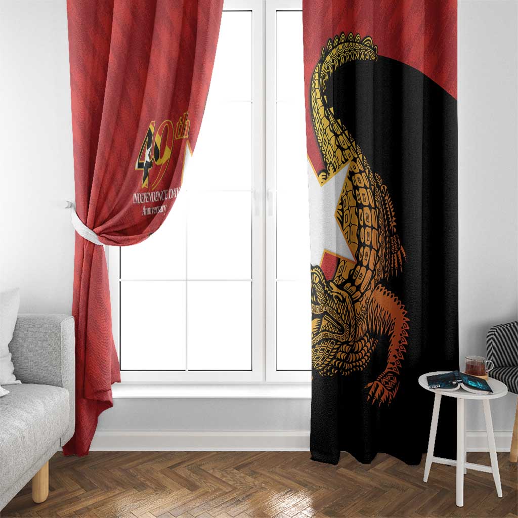 East Timor Independence Day Window Curtain 49th Anniversary - Crocodile Curve Style - Wonder Print Shop